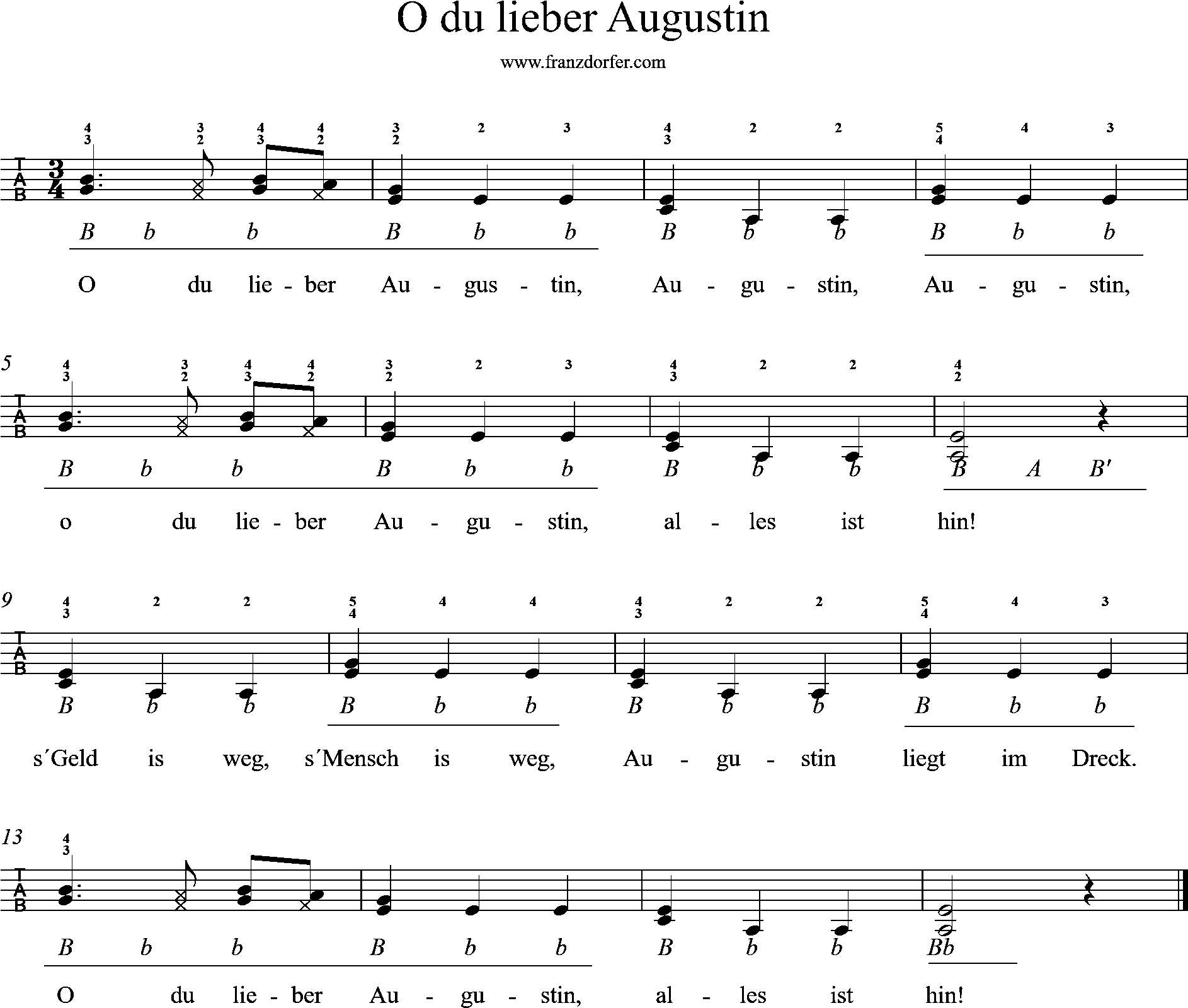 steirische lernen, Ziach - O du lieber Augustin